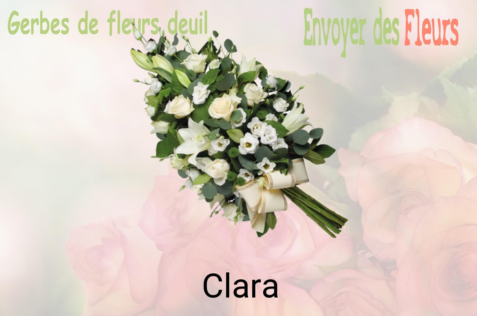 Gerbe de fleurs de deuil livrée à Clara